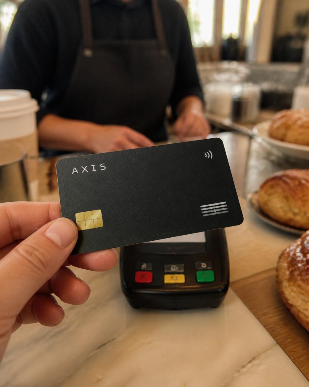 AXIS card at a payment terminal