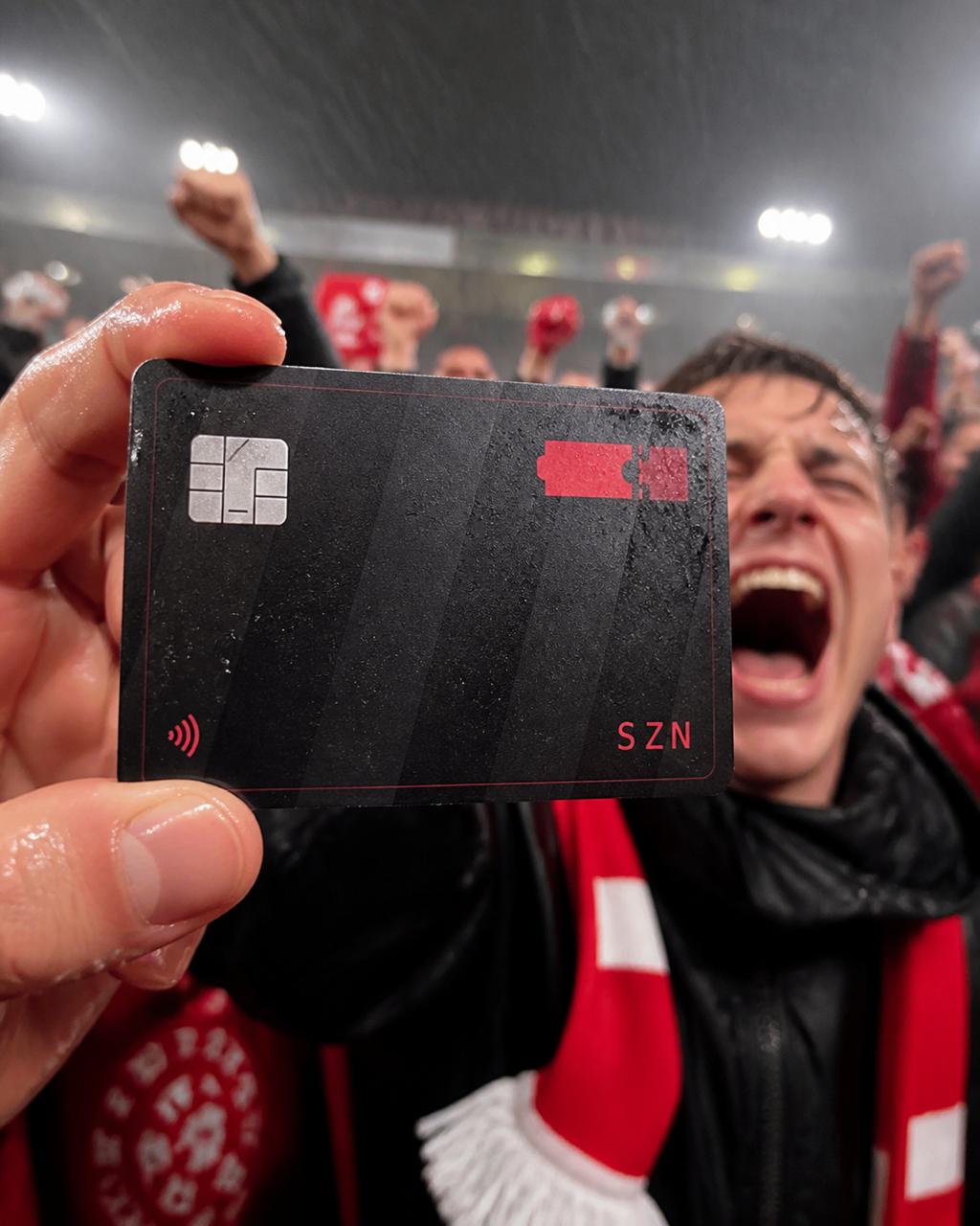 SZN card at a stadium